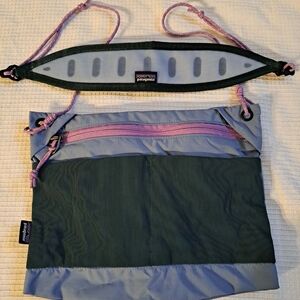 Patagonia Terravia Sacoche Crossbody Bag Packable Travel Pouch Green Purple NWT